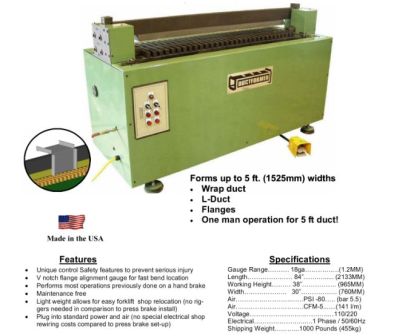 [6166] 18 Ga. DUCTFORMER TDFC BRAKE, MODEL#CRTDFC-BRAKE **NEW**