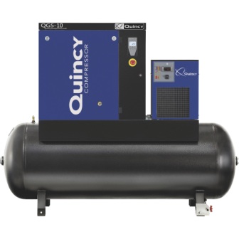 [10161] 10 HP, QUINCY ROTARY SCREW COMPRESSOR, MODEL#QGS-10 W/DRYER, NEW