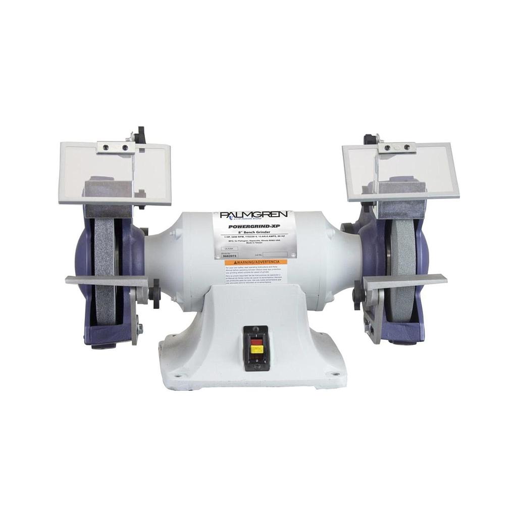 [10177] 8" PALMGREN BENCH GRINDER W/DUCT COLLECT, 1 HP 220/440V 3PH, MODEL#9682074