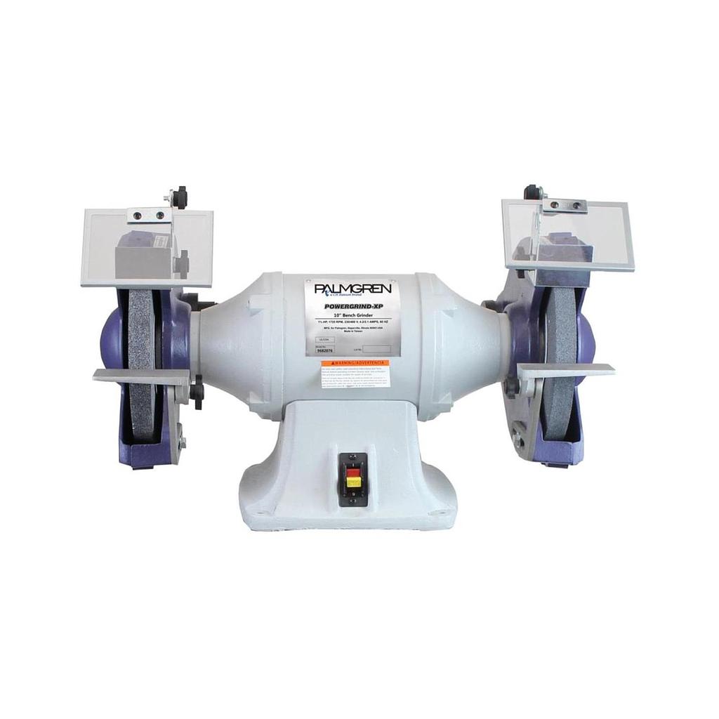 [10179] 10" PALMGREN BENCH GRINDER W/DUST COLLECT, 220 3 PH, MODEL#9682076, NEW