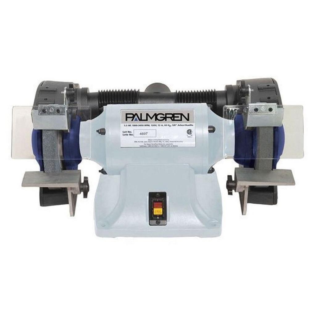 [10182] 8" PALMGREN BENCH GRINDER W/DUST COLLECT, 3PH, MODEL#9682081, NEW