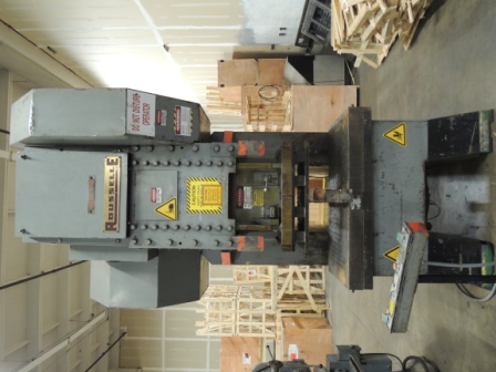 [8695] 150 Ton, ROUSELLE GEARED OBS GAP FRAME PRESS, MODEL#G1-150, USED